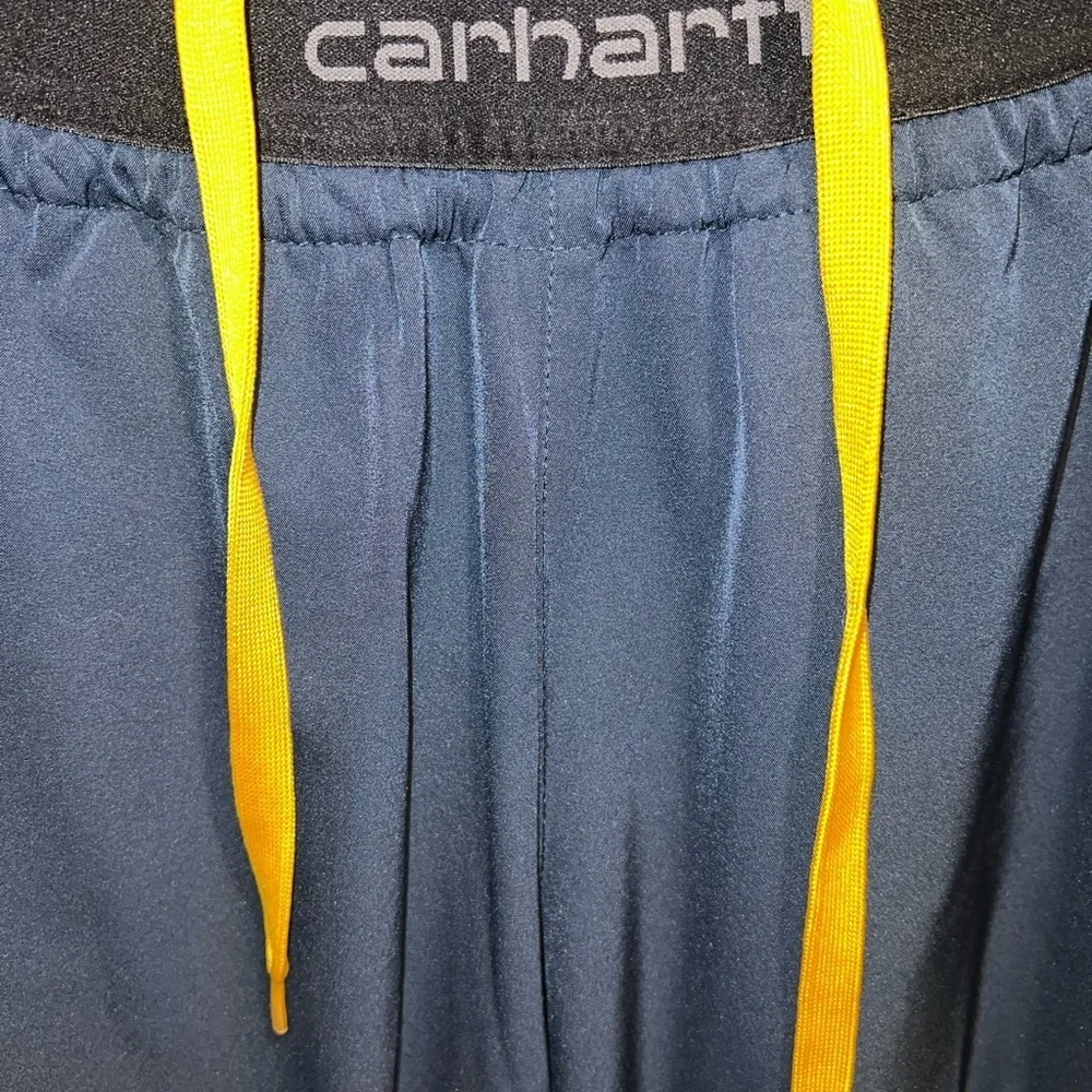 Carhartt Unisex Blue Joggers with Yellow Accents